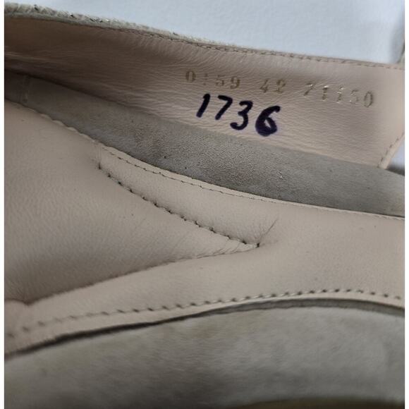 Beautifeel Kali Embossed Leather Wedge Heel Sandals Ivory/Silver Comfort 42/11.5 - Picture 8 of 8